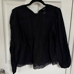 Madewell Black Lace Blouse